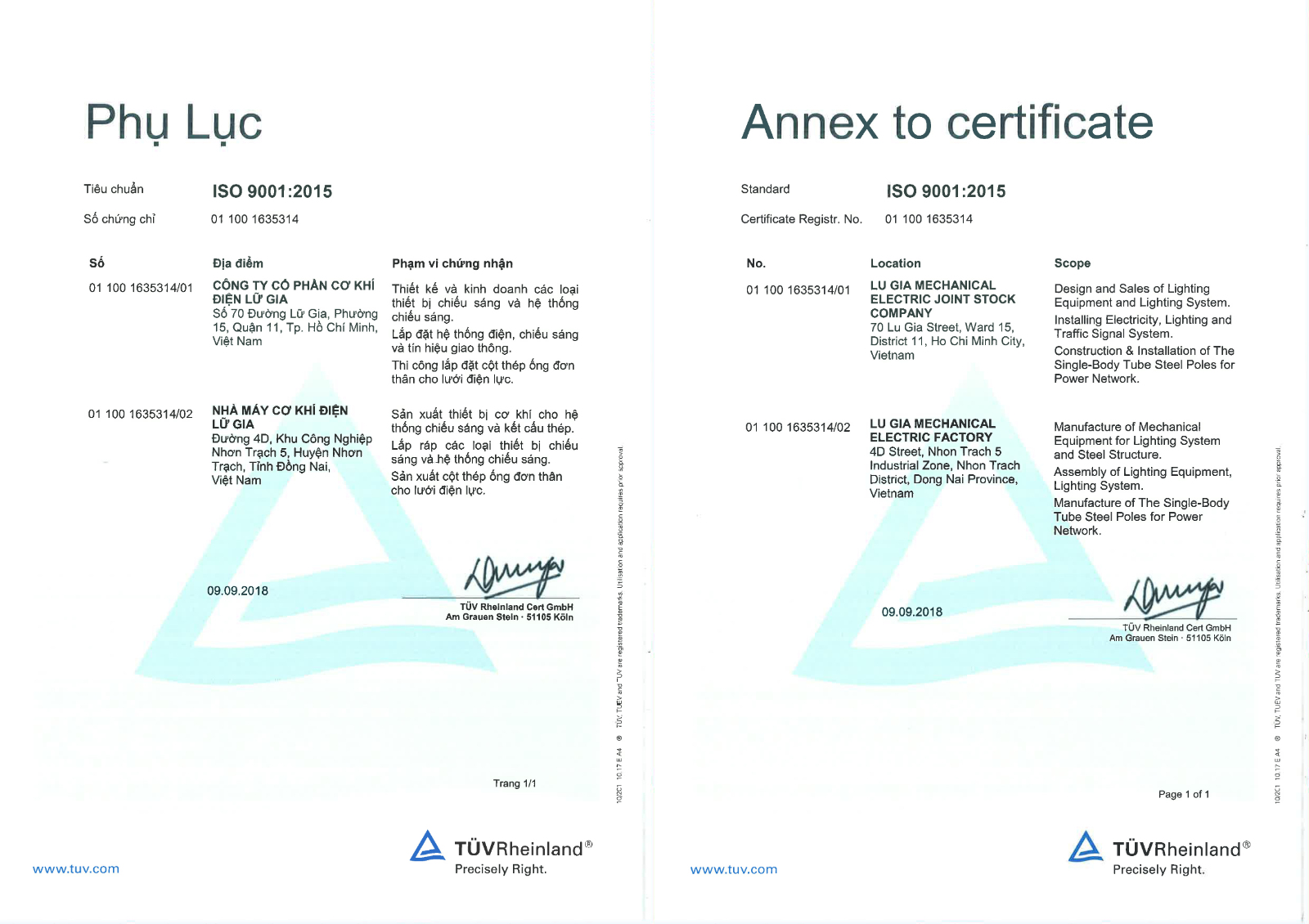 Phu luc ISO 9001 2015